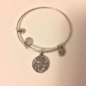 Alex & Ani Aunt charm bracelet pewter tone